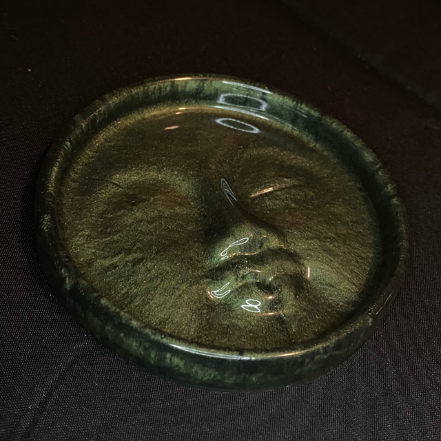 Forest Green Moon Incense Holder